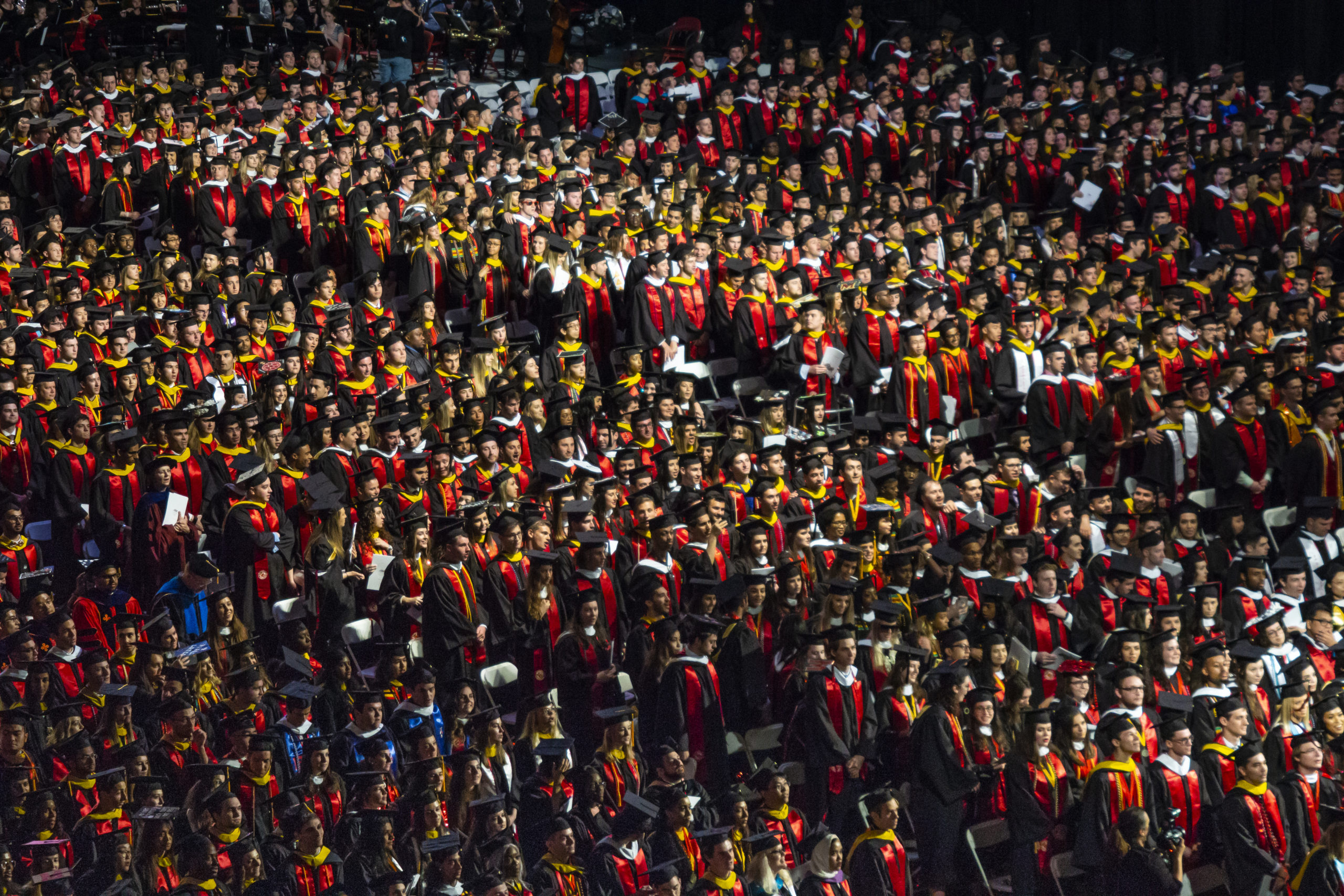Aerial view of University of Maryland Commencement