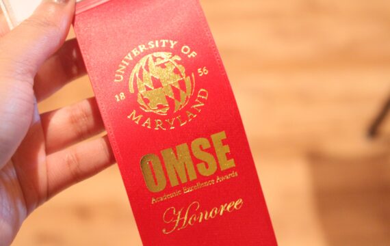 Honoree ribbon with UMD logo